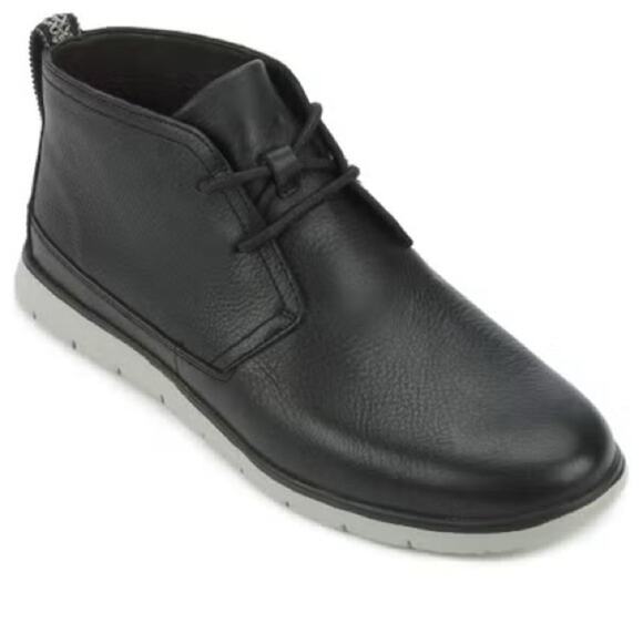 UGG Men\'s Freamon Grain Leather Desert Boots Black Size 9.5 Office Preppy Casual main image 9